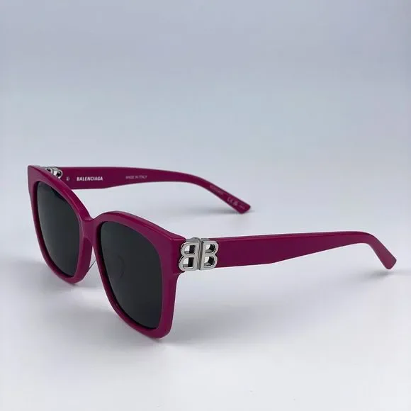 Balenciaga BB0102SA 013 Sunglasses Fuchsia Pink Grey Square Women Balenciaga | Accessories | Balenciaga Bb02sa013 Sunglasses  main image 3